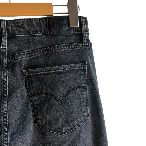 Levi’s 721 High Rise Skinny Jeans True Grit Soft Black Size 31 Premium Denim - Picture 12 of 16